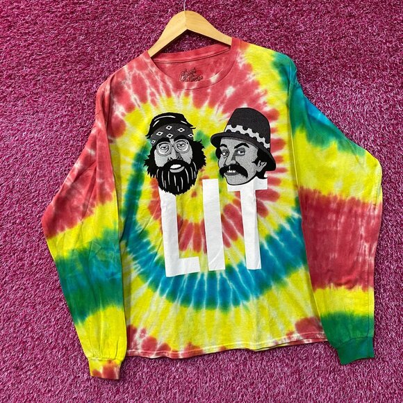 Cheech and Chong LIT Tie Dye Long Sleeve T-Shirt Medium - Picture 3 of 4
